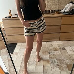 IRO Black and White Shorts